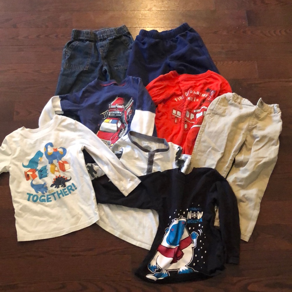 Lot of boys size 4t long pants & long sleeve shirt